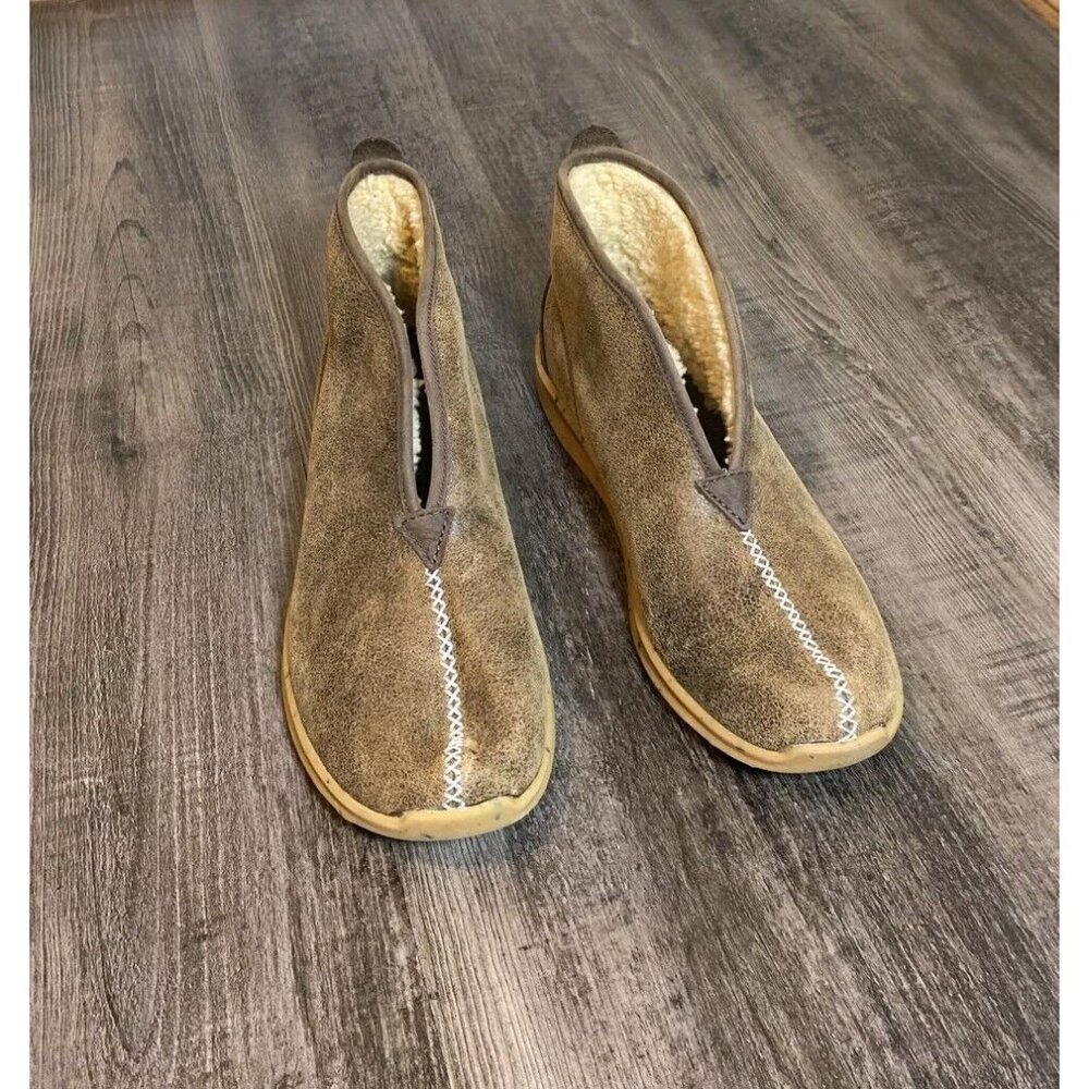 DANNER MENS FOREST MOC Chestnut 37682 CHUKKA Leather Ankle Boots Sz 10 Shearling